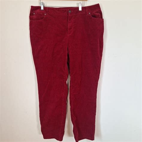Talbots Women Heritage Dark Red Corduroy Pants Women … - Gem