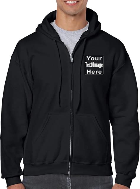 Amazon.com: Yeh Gift Personalized Zip Up Hoodies for Men Women. Design ...