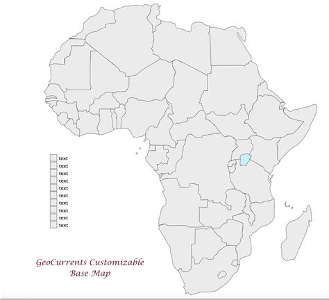 Editable Africa Map Africa Map With Countries Template For PowerPoint