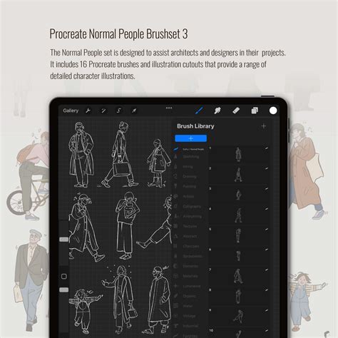 Procreate & Photoshop Normal People Brushset & Illustrations 3 | Toffu Co