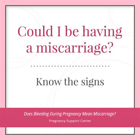 Does Bleeding Mean Miscarriage? - Pregnancy Support Center