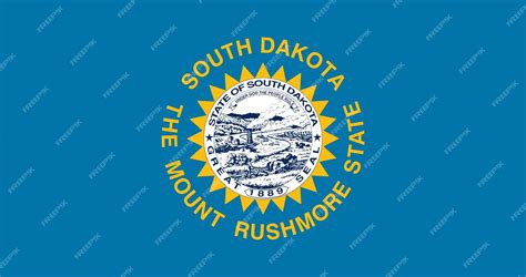 Premium Vector | South dakota state flag vector illustration