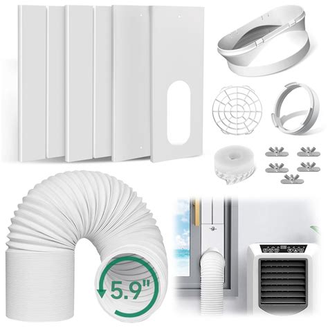 Plusluck Portable Air Conditioner Window Vent Kit, with 5.9 Exhaust ...