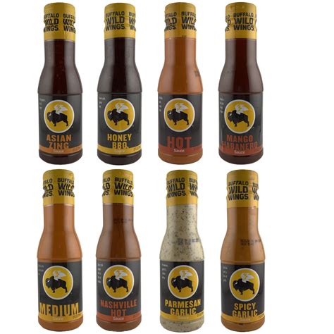 Buffalo Wild Wing Sauce Variety 8 Pack- Garlic Parmesan Wing Sauce ...