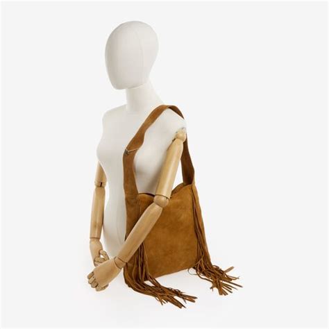 Brown Suede Fringe Shoulder Bag - TK Maxx UK