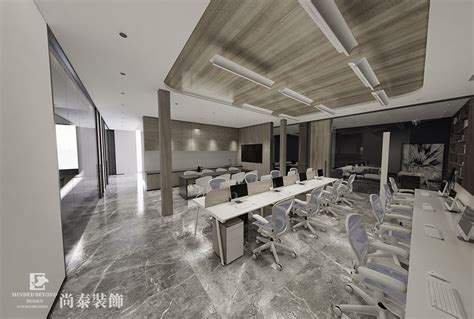 西安现代简约300平米办公室装修效果图_西安办公室装修-站酷ZCOOL