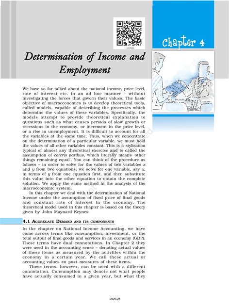 Income Determination - NCERT Book of Class 12 Introductory Macroeconomics