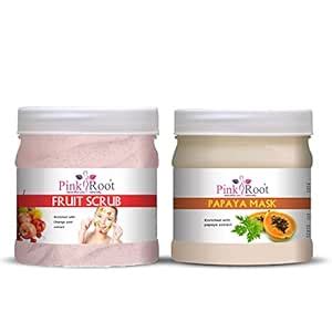 Buy Pink Root Fruit Scrub 500gm with Papaya Mask 500gm Online at Low ...