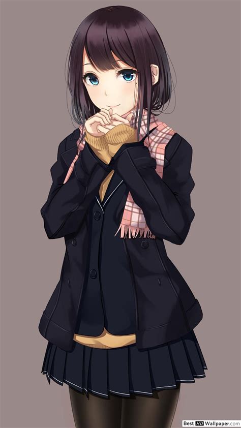 Beautiful Anime School Girl Wallpapers - Wallpaper Cave