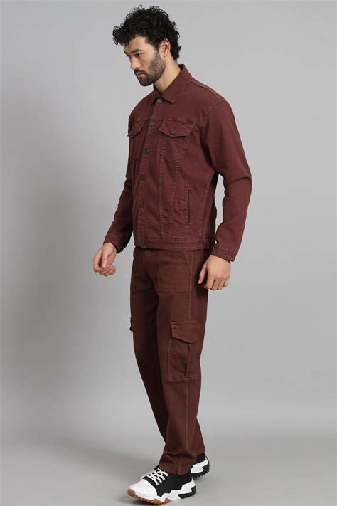 Regular Fit Brown Denim Jacket & Jeans Set for Men – Peplos Jeans