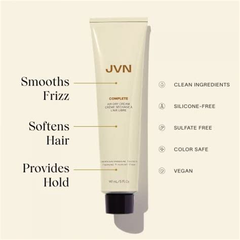 JVN Air Dry Cream, No Heat Air Dry Hair Styling Cream