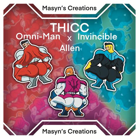Thicc Omni-man X Thicc Invincible X Thicc Allen the Alien Sticker Pack ...
