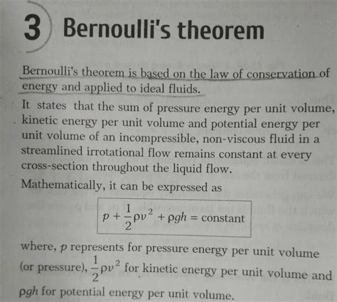 Bernoullis principle is based on the conservation of:a)Momentumb)Energy ...