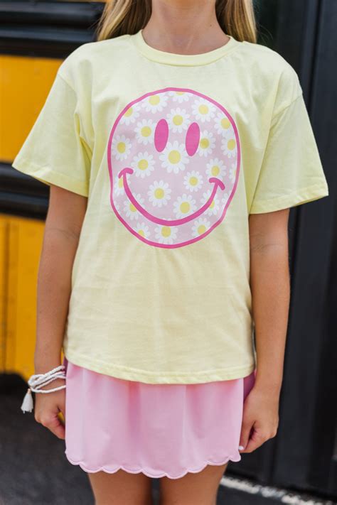 Girls: Big Smile Yellow Graphic Tee - Shop the Mint