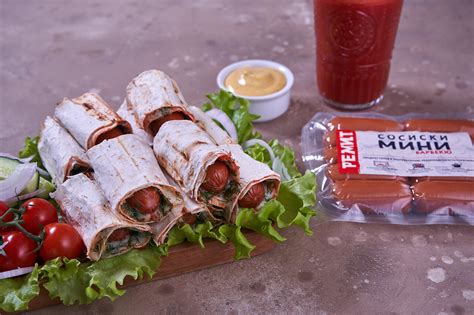 Сосиски МИНИ барбекю в лаваше - простой и вкусный рецепт закусок от МПЗ ...