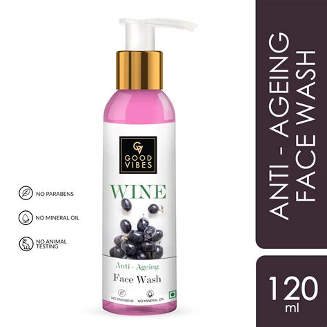 Good Vibes Wine Anti-Ageing Face Wash | Antioxidant, Elasticity | No P