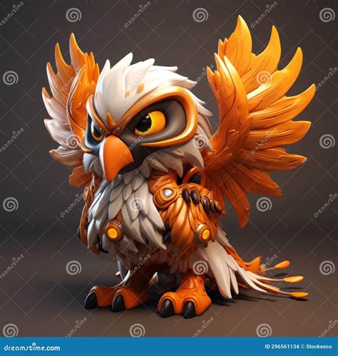 Epic Avian-themed Kawaiipunk Character Design with Vray Tracing Stock ...