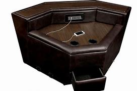 Image result for Sectional with Corner Wedge Table