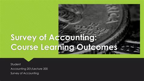 Survey of Accounting Course Learning Outcomes | PPT