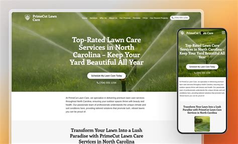 Lawn Care & Mowing Website Templates | Best Gardening Designs | Zarla