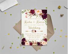 Etsy Wedding Invitations Printable by Floral Wedding Invitation Template Wedding Invitation Etsy Wedding Invitations Printable