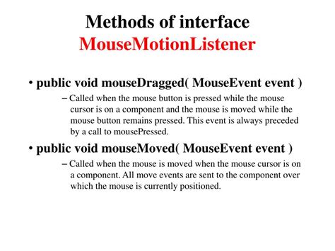 Image result for Java MouseMotionListener
