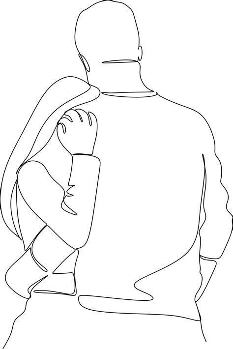 Premium Vector | Line art of a kissing couple line drawing of a man and ...