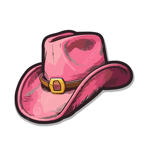 Pink Cowboy Hat Cartoon
