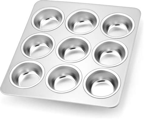 Amazon.com: TeamFar Muffin Pan, Stainless Steel Muffin Tin Metal ...