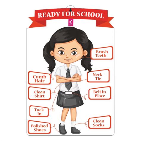 Wooden(MDF) Wall Decor Cutout for kids- Ready for School (Girl)-Learni ...