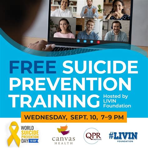 FREE #LIVIN Suicide Prevention Virtual Training (World Suicide ...