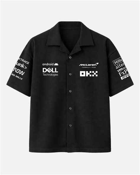 Black McLaren Formula 1 Inspired Boxy Fit Shirt | Premium Racing ...