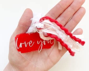 Valentine's Day Name Tags / Wooden Heart Name Tags / - Etsy