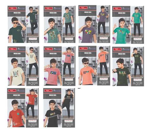 Indigo Run Kids Cotton Boys Tshirt Wholesale – Kavya Style Plus