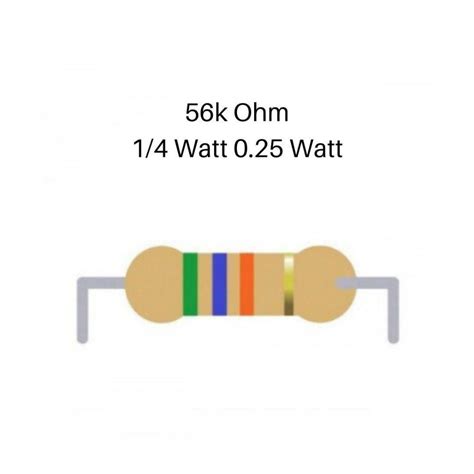 56K Resistance 1/4 Watt ±5% Tolerance