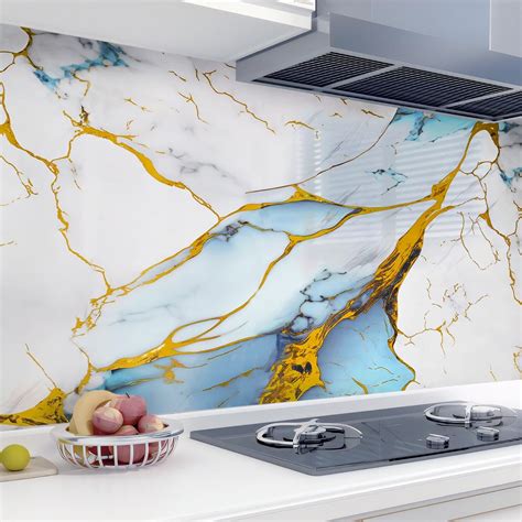 KBR Self-Adhesive PVC 3D Wall Sticker Oil Proof and Waterproof, Kitchen ...