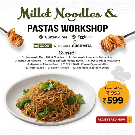 Millet Noodles & Pastas (Gluten-Free & Eggless) – Chef Sushmita