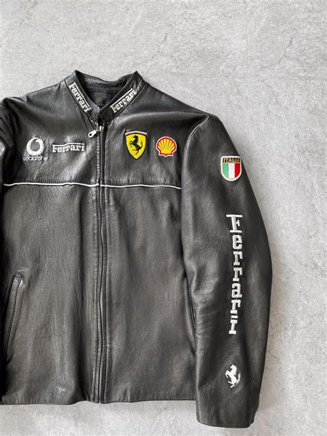 Vintage Ferrari Leather Racing Jacket - Enovavintage