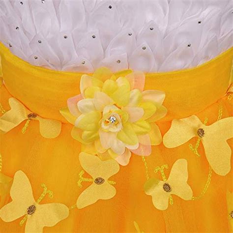 Wish Karo Baby Girls' Knee Length Dress (bx1005y_3-6 Months_Yellow_3-6 ...