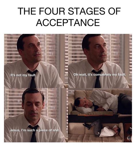 Dave Tarnowski on Instagram: “What would you caption Stage 4?” | Stages of acceptance, Captions ...