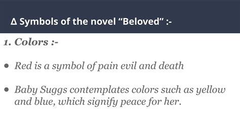 Symbols of the novel "Beloved" by Tone Morrison .pptx