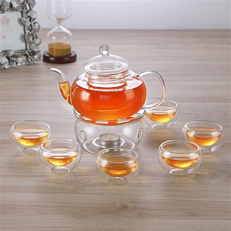 Kendal 27 Oz Glass Teapot Set Stovetop Safe Tea Infuser Maker With A ...