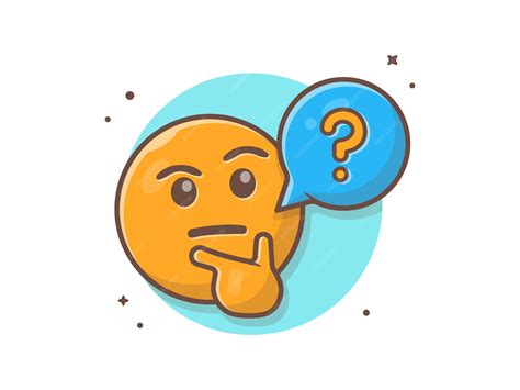 Premium Vector | Thinking and Confusing Face Emotclip-art with Question ...