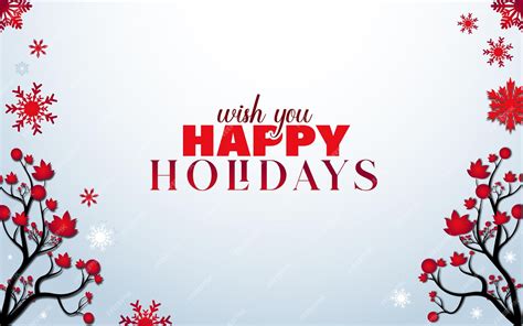 Premium Vector | Free vector wish you happy holiday banner design with ...