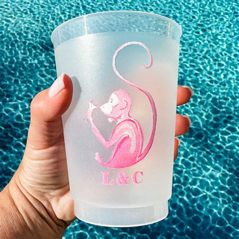 Full Color Custom Martini Monkey Frost Flex Cups - GB Design House