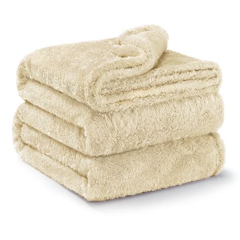 Exclusivo Mezcla King Size Plush Fuzzy Fleece Blanket for Bed/Couch ...