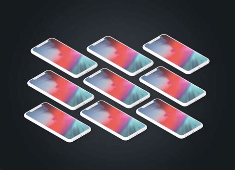 Free Clay iPhone X Mockup PSD Presentation Set - Good Mockups