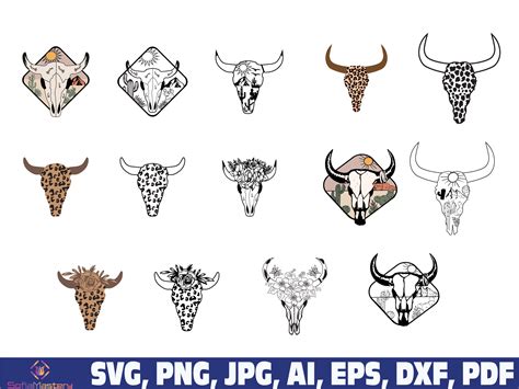 Cow Skull Desert Floral Leopard Svg Png Graphic by Sofiamastery ...