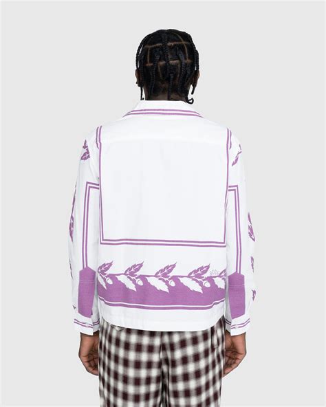 Bode – Inverse Acorn Long-Sleeve Shirt Purple | Highsnobiety Shop