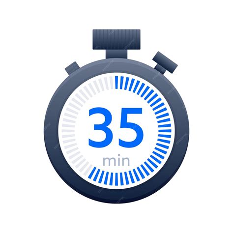 Premium Vector | 35 min timer and stopwatch icons countdown symbol kitchen timer icon vector ...